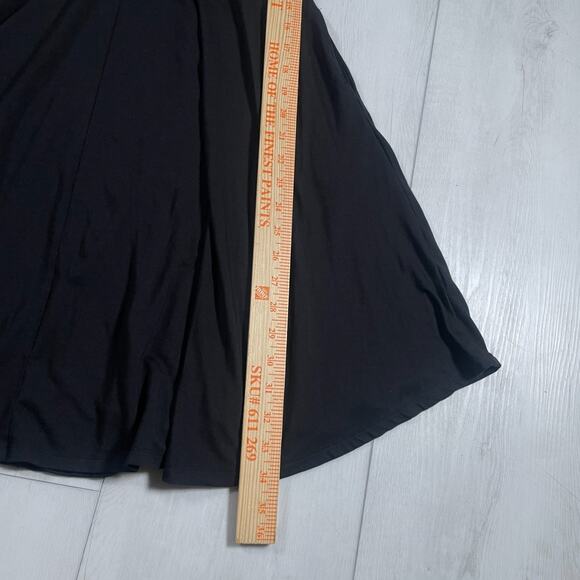 Quince Womens Large Tencel Jersey Fit & Flare Dress Black Basic Sleeveless - Picture 9 of 13